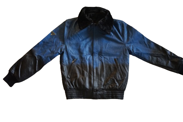 Leather Jacket Blue