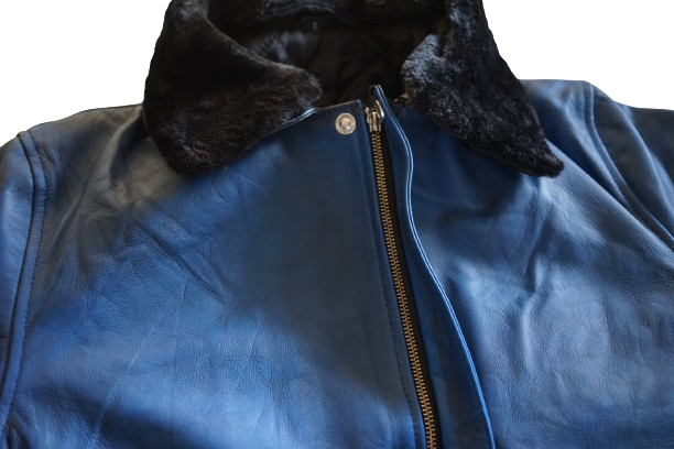 Leather Jacket Blue