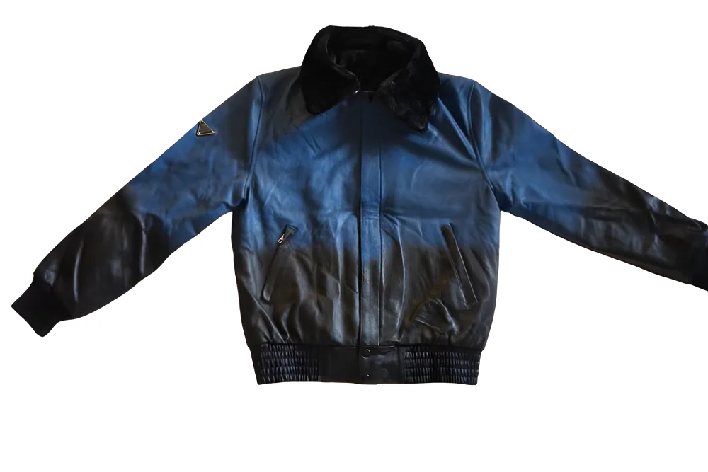 Leather Jacket Blue